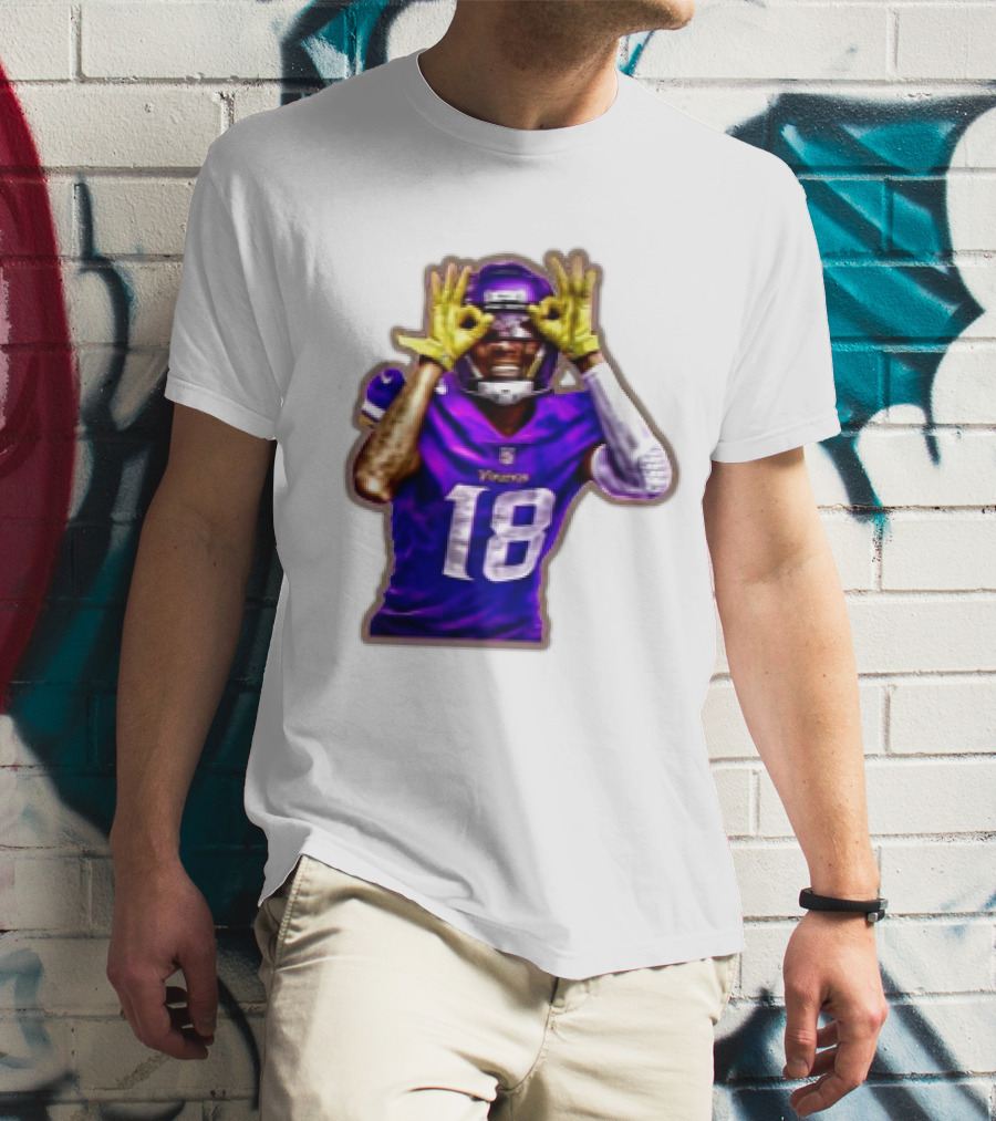 Football Minnesota Vikings Justin Jefferson Trippy Now U See Me T-Shirt