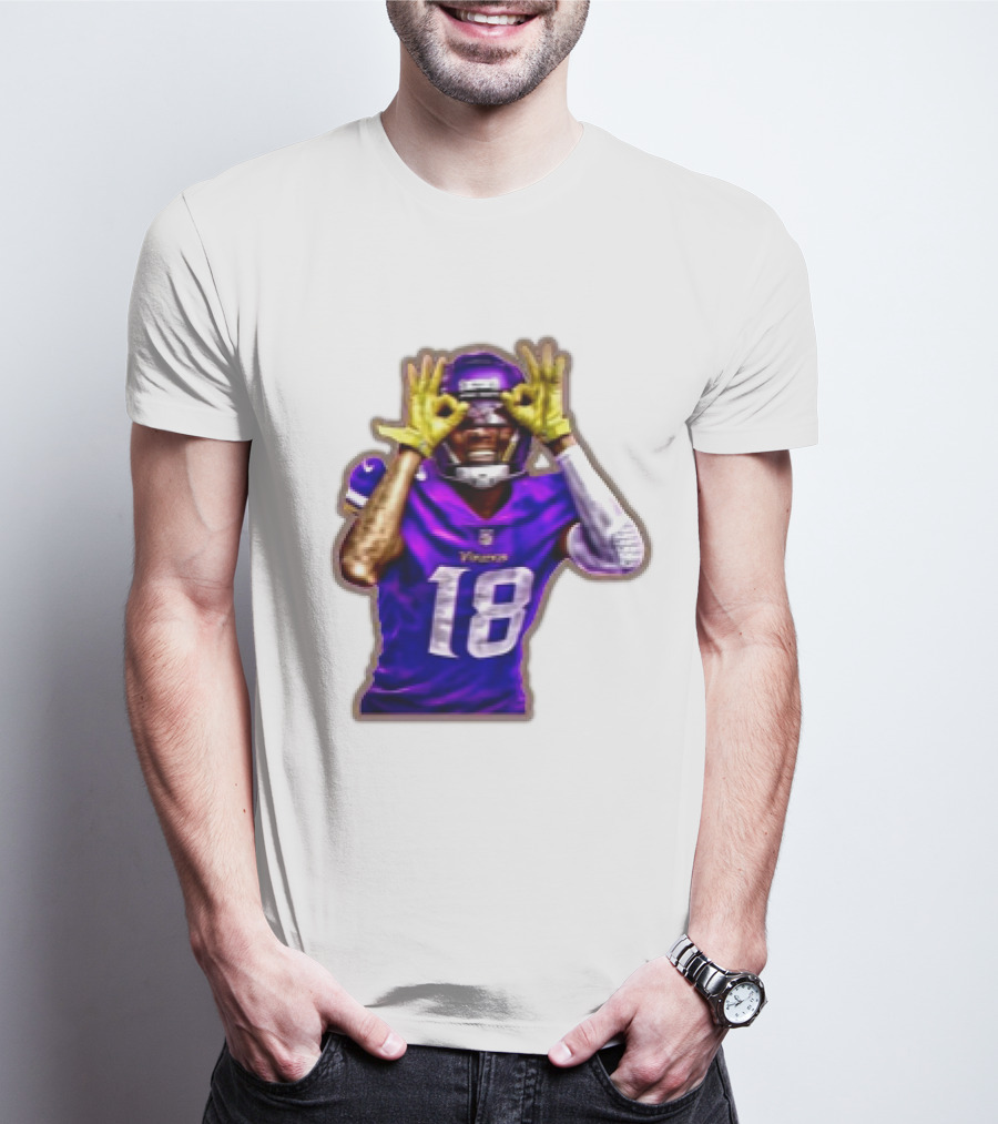 Football Minnesota Vikings Justin Jefferson Trippy Now U See Me T-Shirt