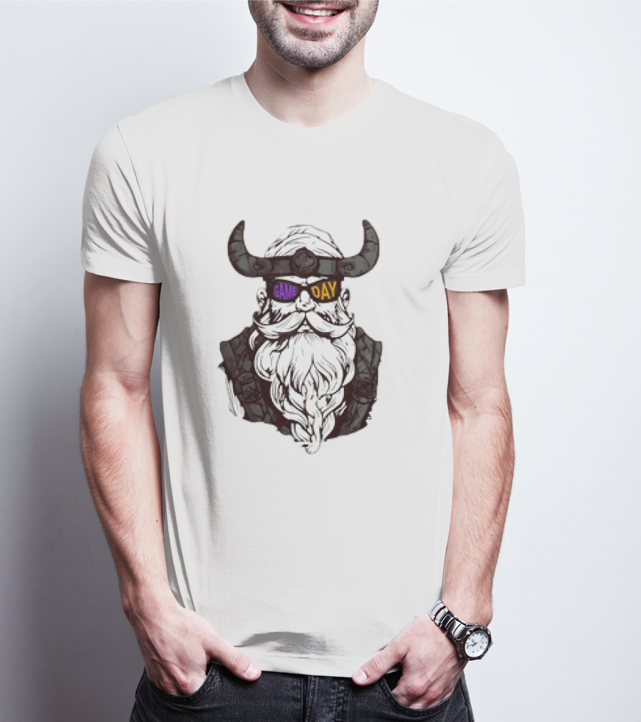 Game Day Minnesota Vikings Football Viking Helmet Headwear T-Shirt