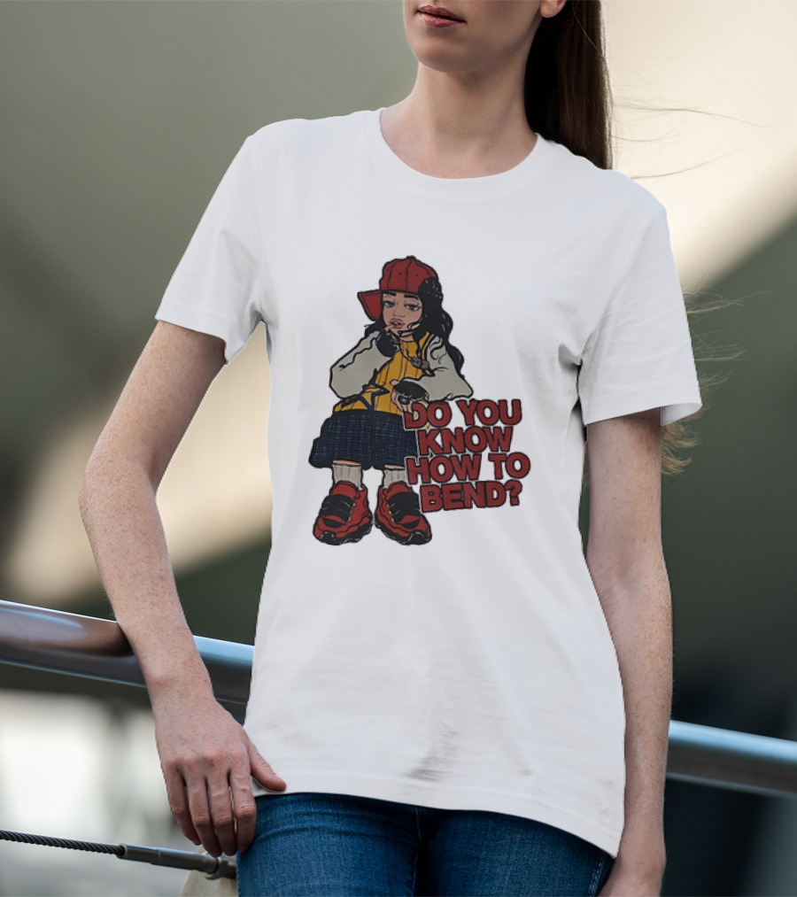 Do You Know How To Bend? Girl With Red Cap And Sneakers T-Shirt