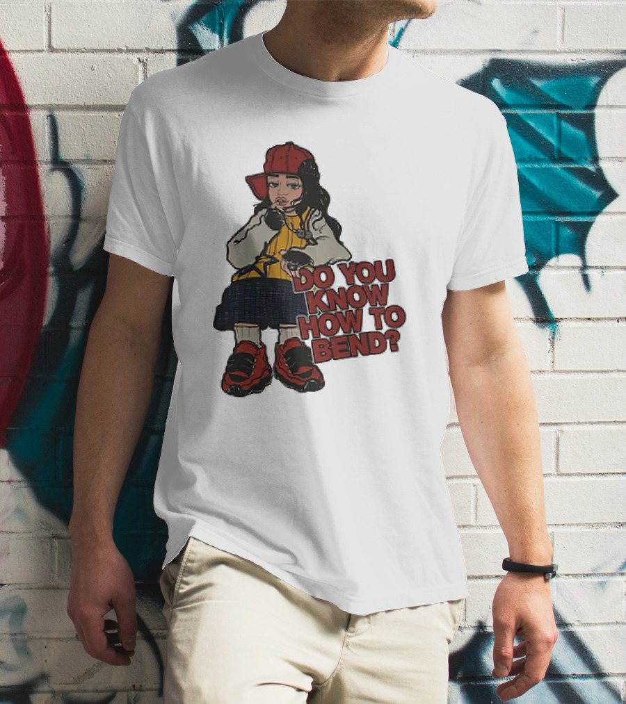 Do You Know How To Bend? Girl With Red Cap And Sneakers T-Shirt