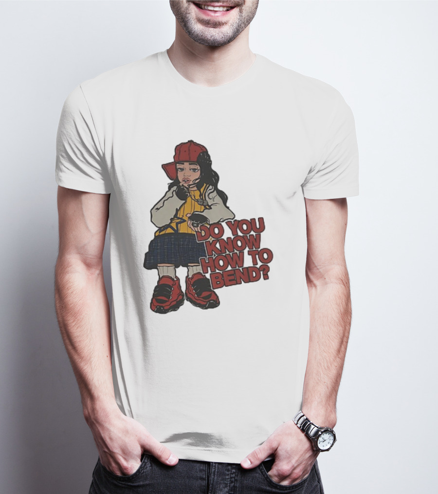 Do You Know How To Bend? Girl With Red Cap And Sneakers T-Shirt