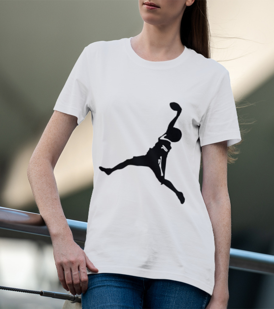 GW Catch Jump Silhouette Football Player T-Shirt
