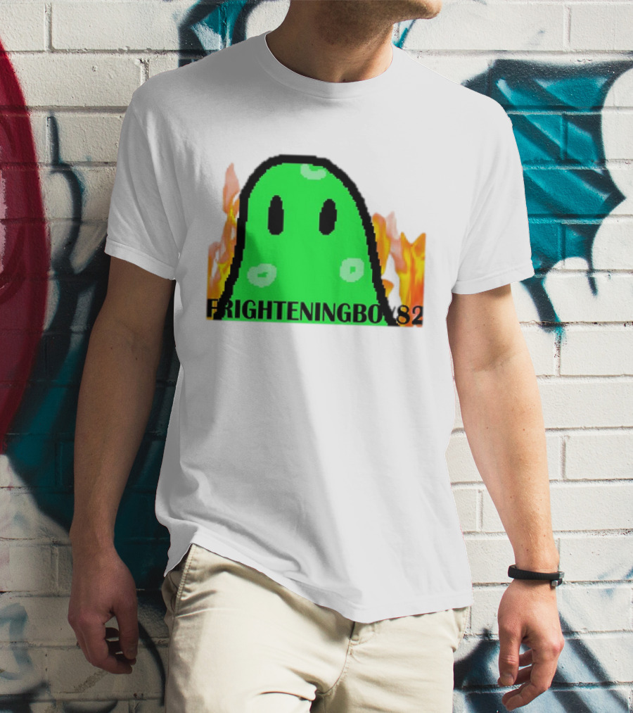 FRIGHTENINGBOY82 Slime With Fire Background T-Shirt