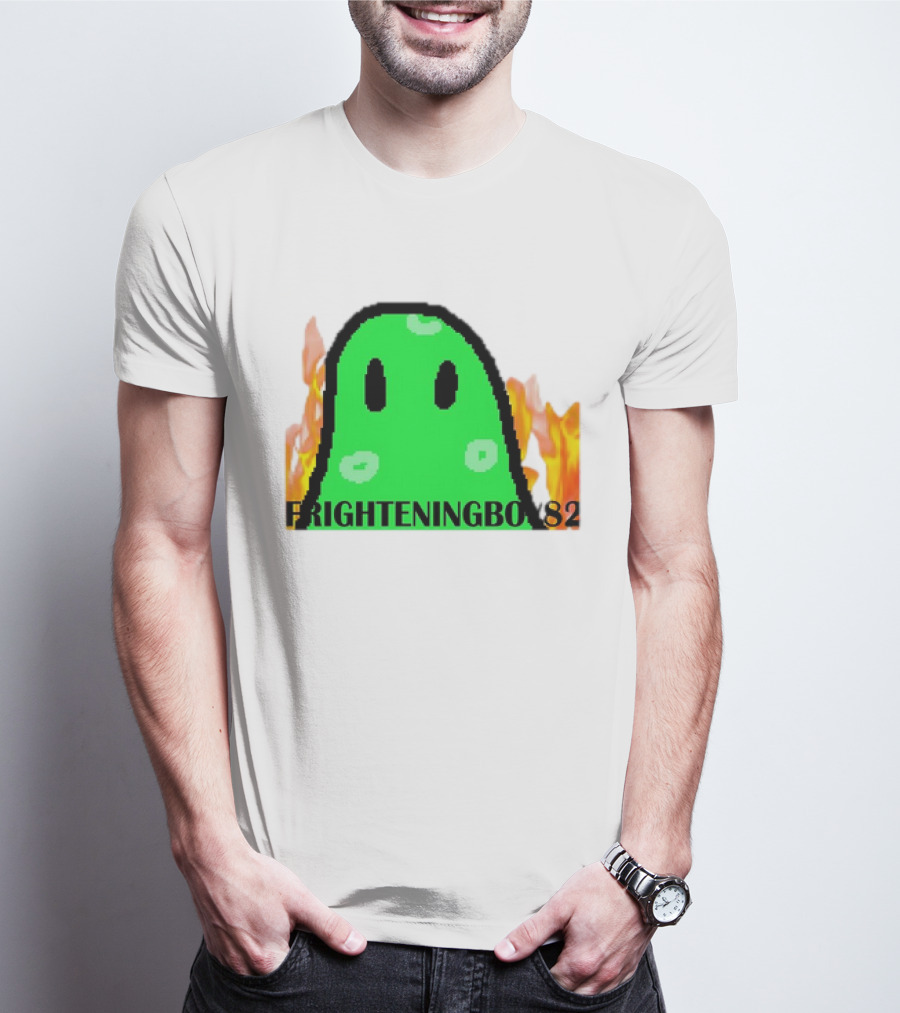 FRIGHTENINGBOY82 Slime With Fire Background T-Shirt