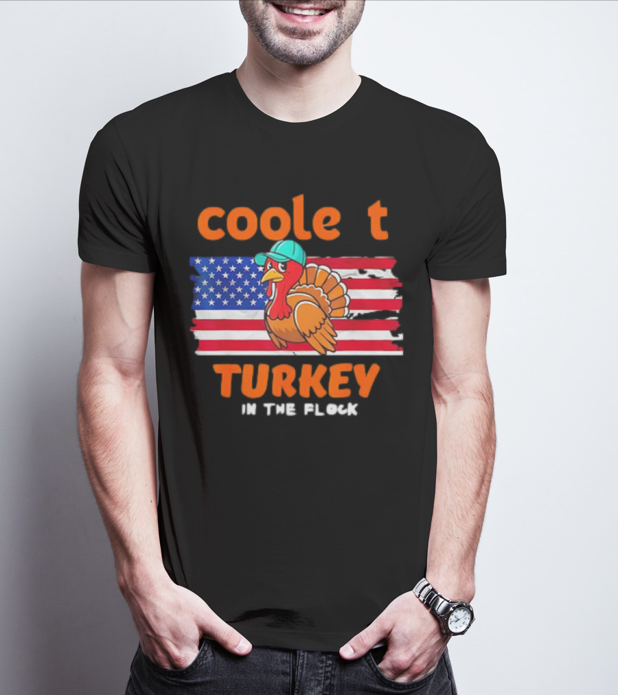 Cool Turkey USA Flag In The Flock T-Shirt