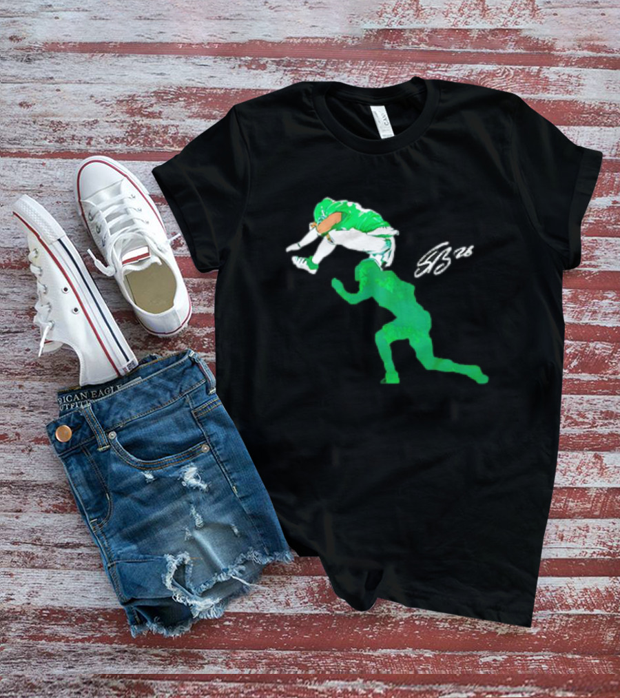 Philadelphia Eagles NFL Saquon Barkley SB26 The Reverse Hurdle Vintage T-Shirt
