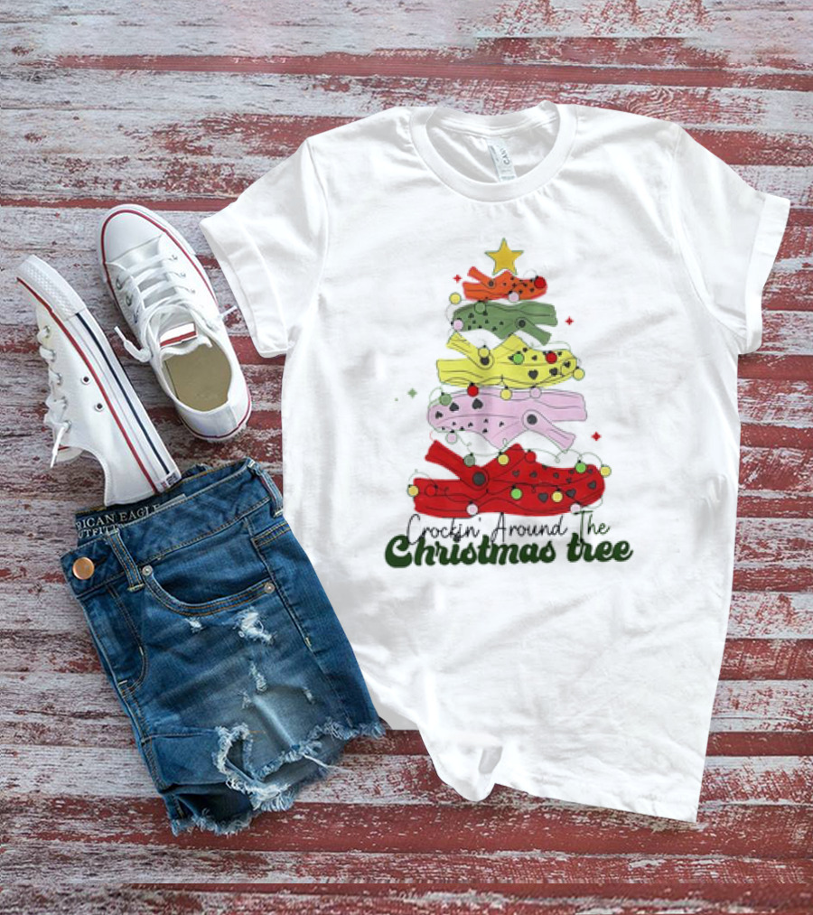 Crockin' Around The Christmas Tree Crocs Holiday T-Shirt