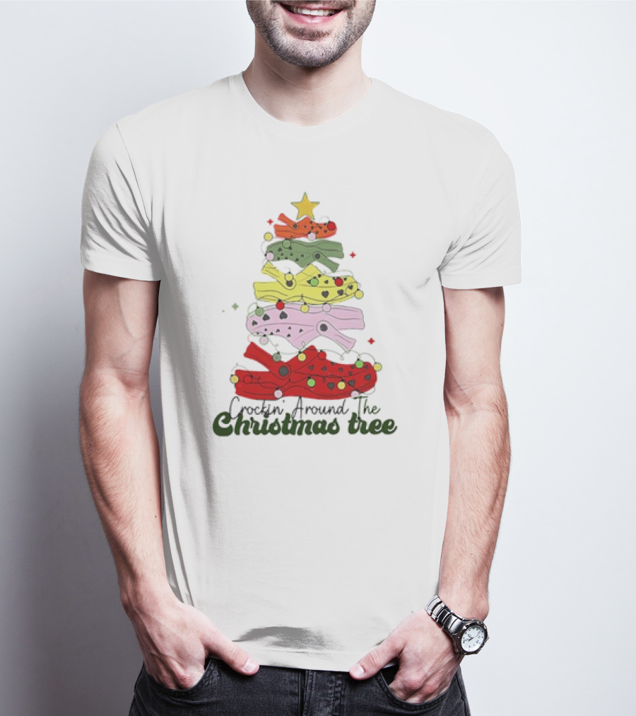 Crockin' Around The Christmas Tree Crocs Holiday T-Shirt