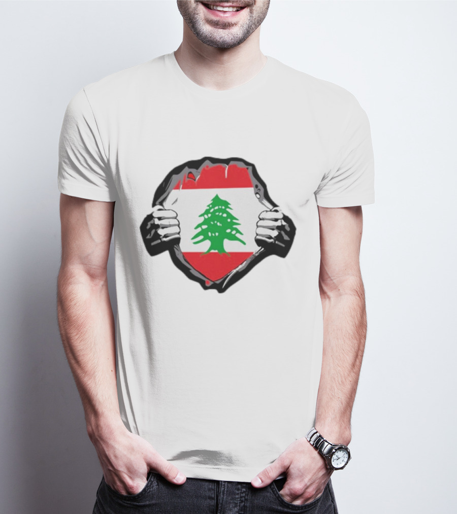 Lebanon Flag Lebanese Roots Cedar Pride Emblem T-Shirt