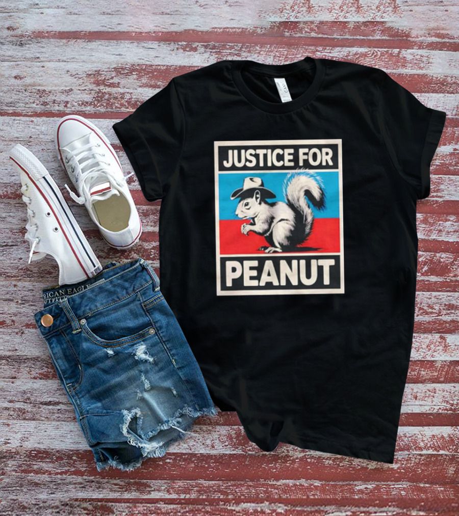 Justice For Peanut The Squirrel Pnut Retro Iconic T-Shirt
