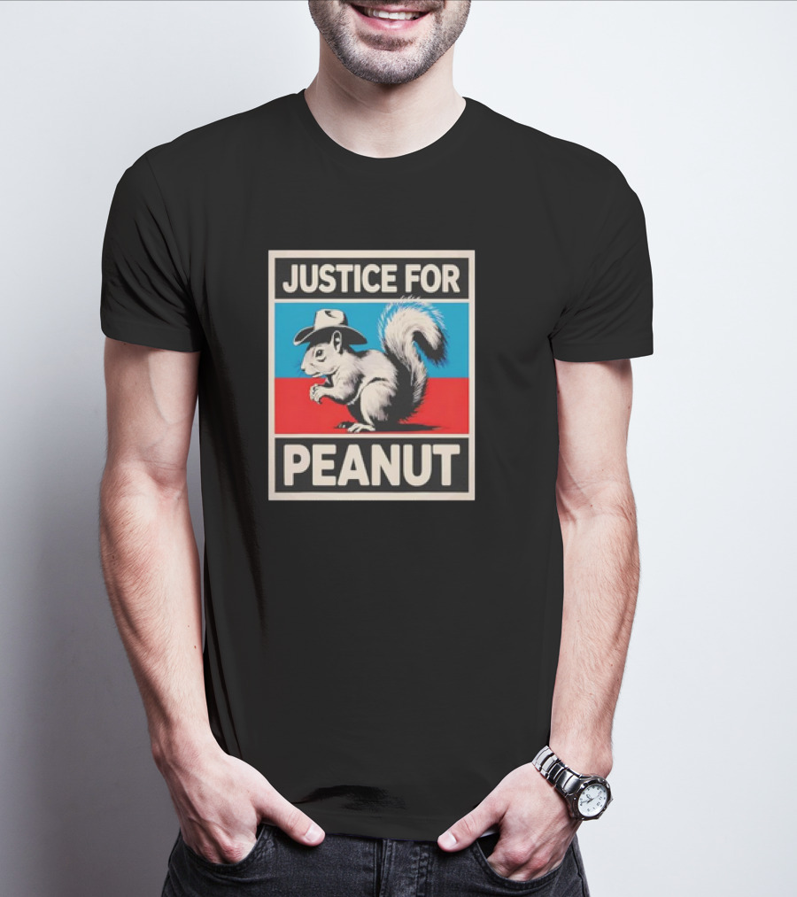 Justice For Peanut The Squirrel Pnut Retro Iconic T-Shirt