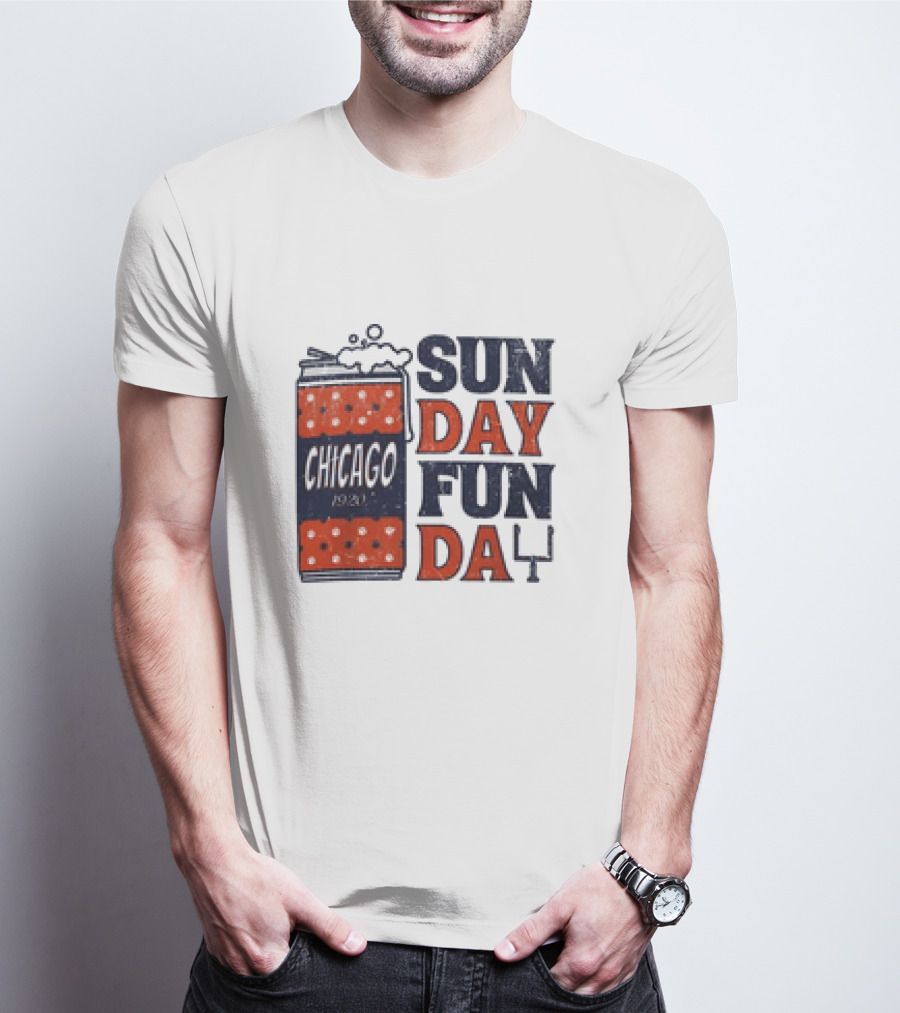 Chicago Sunday Fun Day 1923 Football Can T-Shirt
