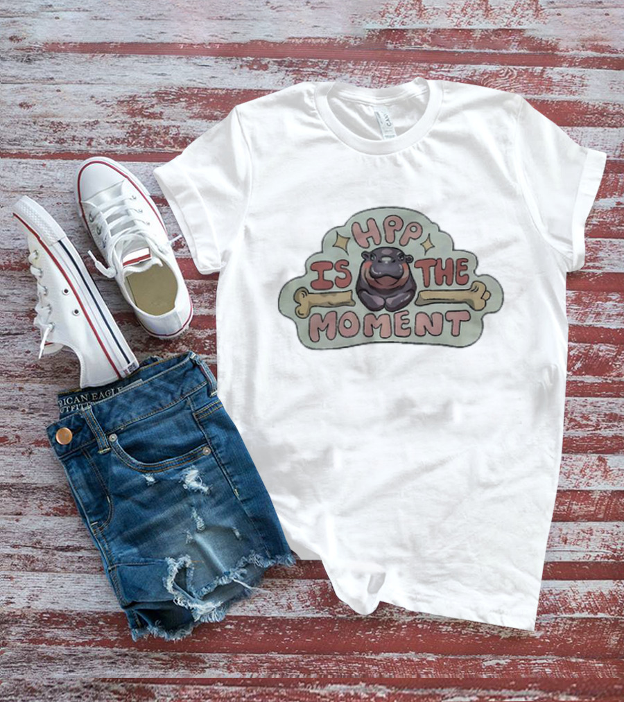 Hpp Is The Moment Hippo With Bones And Sparkles T-Shirt