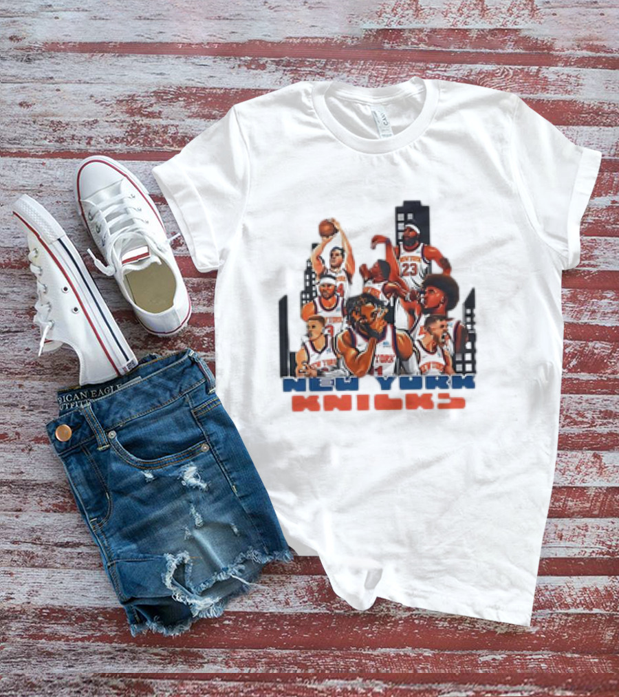 New York Knicks Jalen Brunson Era Basketball Team Skyline T-Shirt