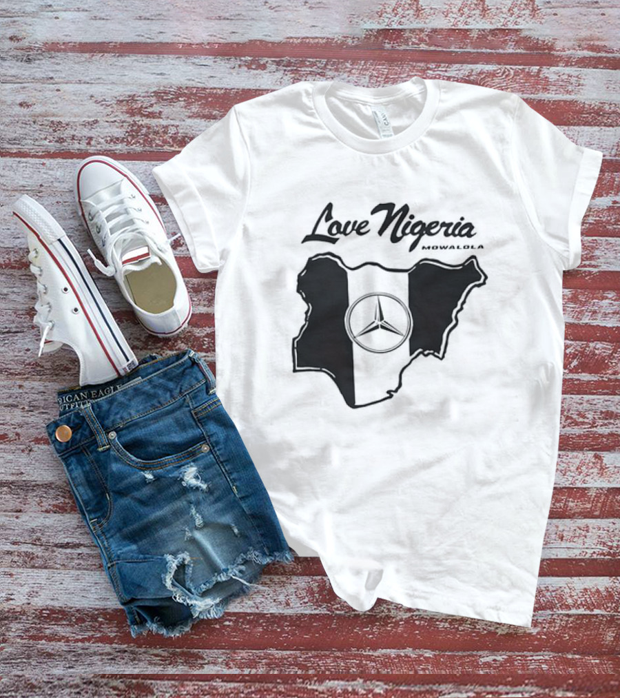 Love Nigeria Mowalola Mercedes Logo Map T-Shirt