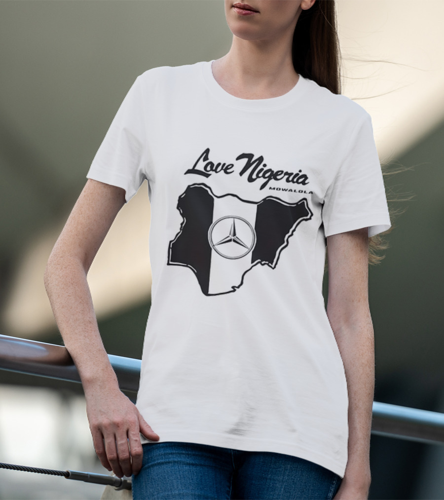 Love Nigeria Mowalola Mercedes Logo Map T-Shirt