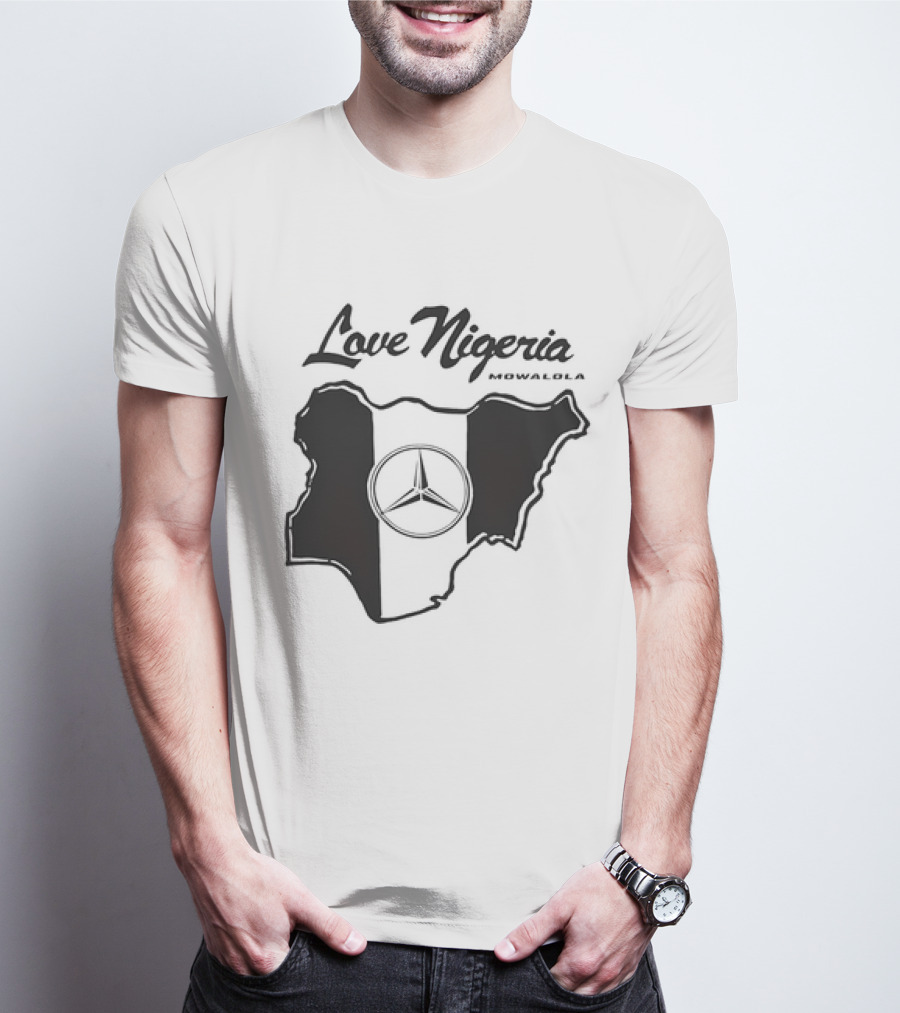 Love Nigeria Mowalola Mercedes Logo Map T-Shirt