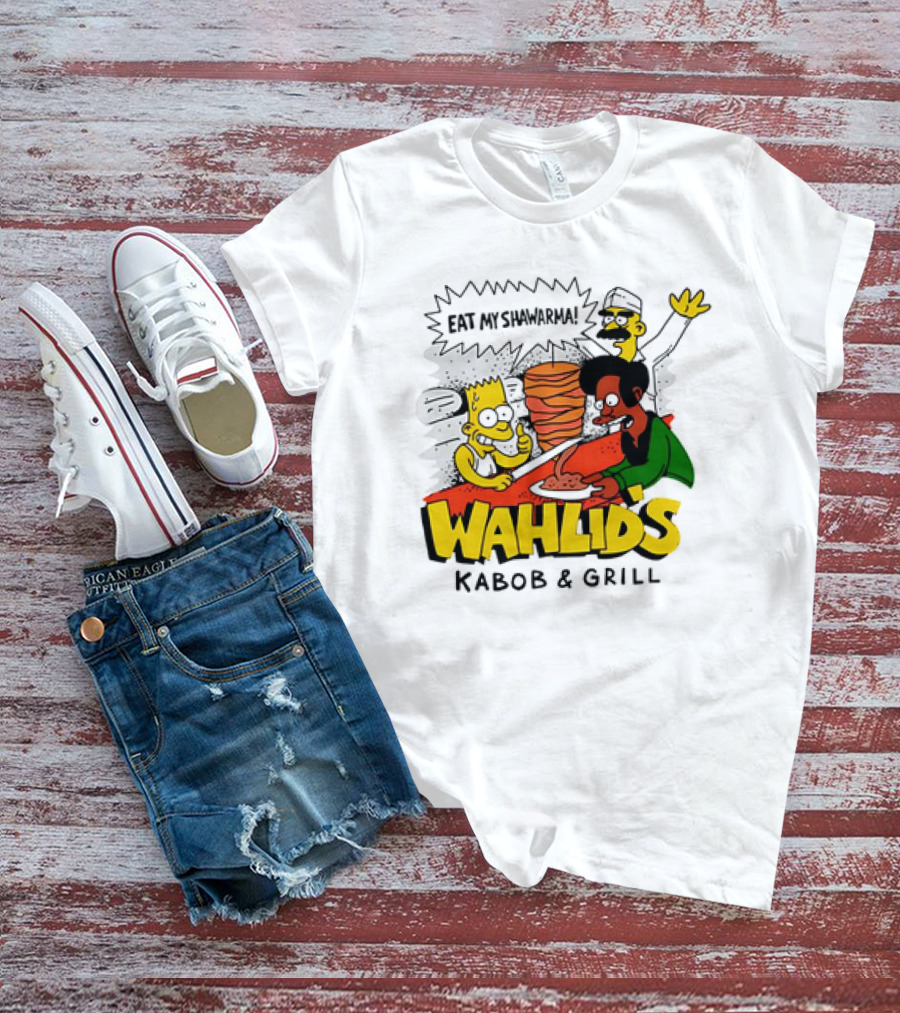 The Simpsons Wahlid's Eat My Shawarma Kabob And Grill T-Shirt