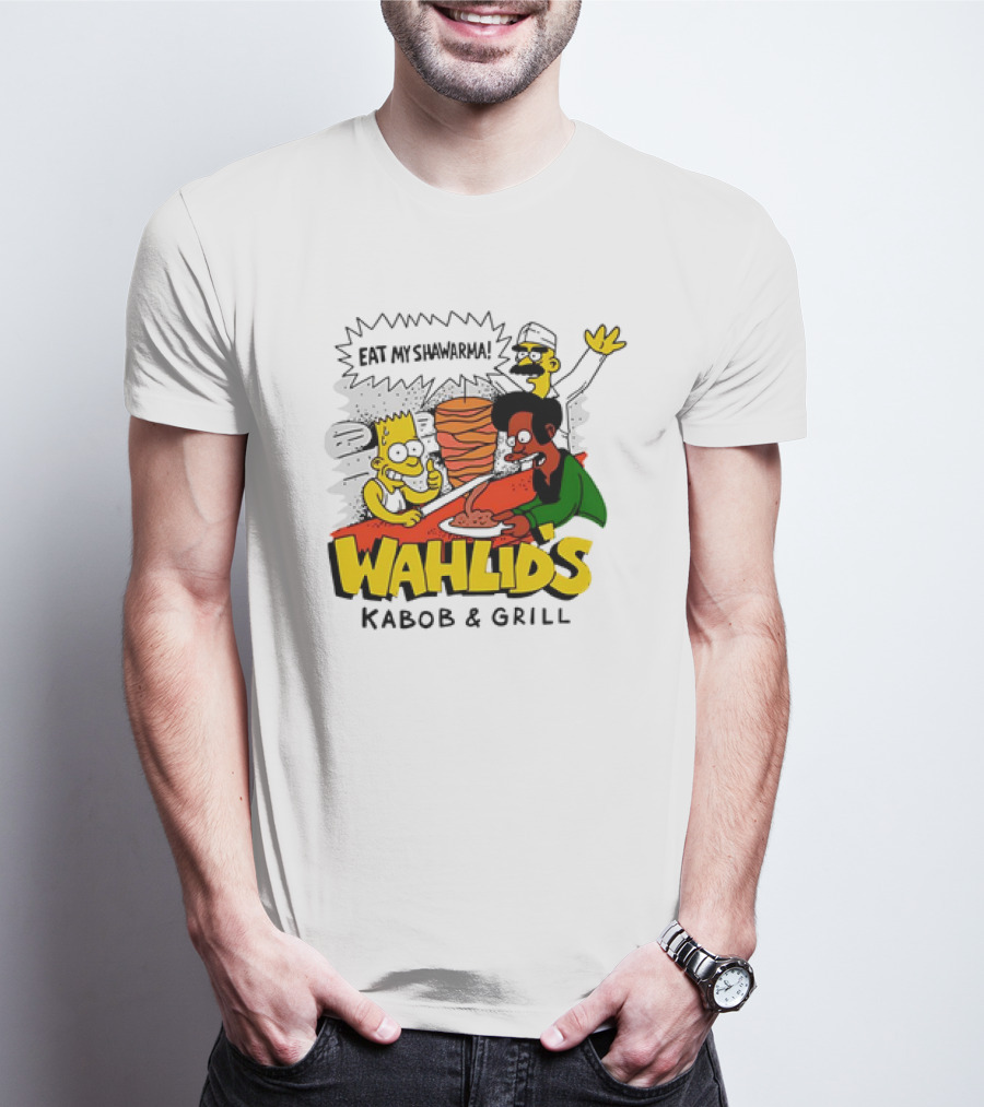 The Simpsons Wahlid's Eat My Shawarma Kabob And Grill T-Shirt