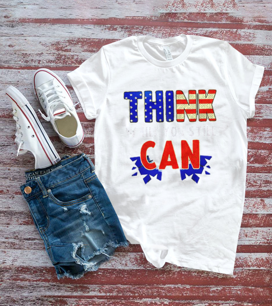 Think CAN American Flag Stars Stripes T-Shirt