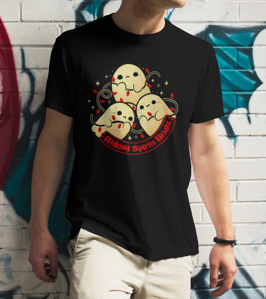 Making Spirits Bright Cute Ghosts T-Shirt