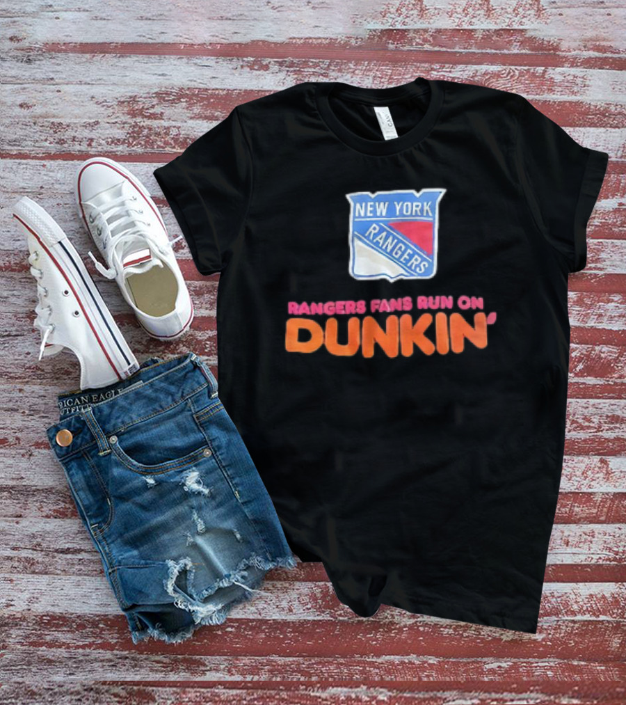 New York Rangers Fans Run On Dunkin' T-Shirt