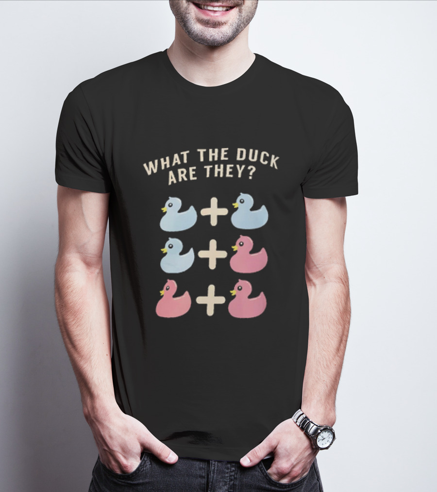 What The Duck Are They Blue And Pink Duck Addition Puzzle T-Shirt