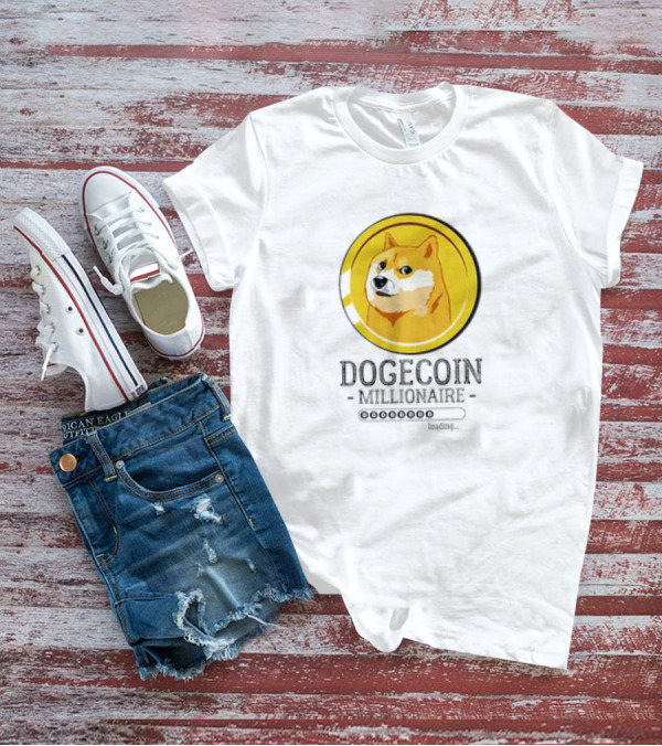 Dogecoin Millionaire Loading Hodl Doge Coin Crypto Meme T-Shirt