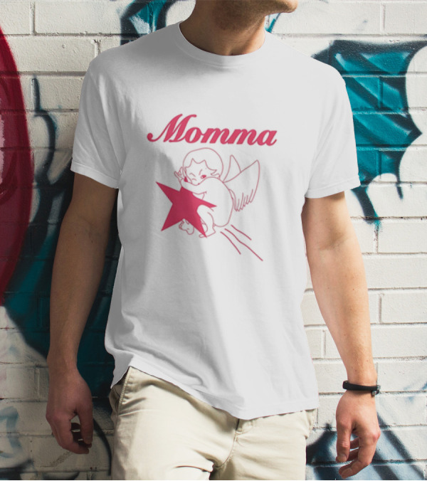 Momma Cupid Baby Angel With Star T-Shirt