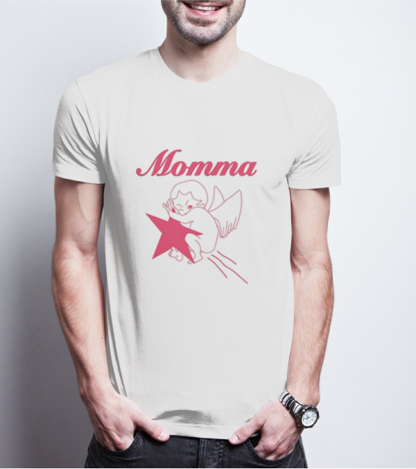 Momma Cupid Baby Angel With Star T-Shirt