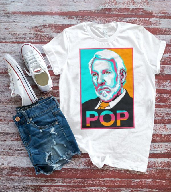 Raul Dominguez Jr Pop Retro Gregg Popovich T-Shirt