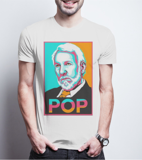 Raul Dominguez Jr Pop Retro Gregg Popovich T-Shirt