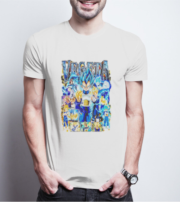 Vegeta Dragon Ball Anime Super Saiyan Blue Power Forms T-Shirt