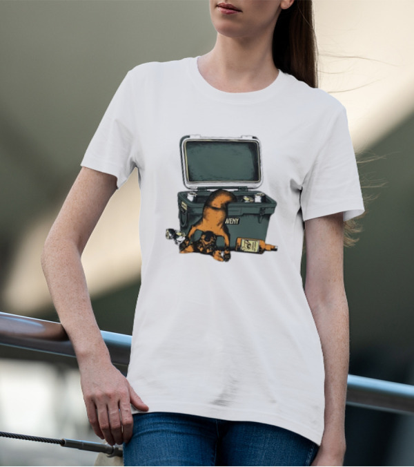 Whiskey Doxxie YETI Cooler Adventure T-Shirt