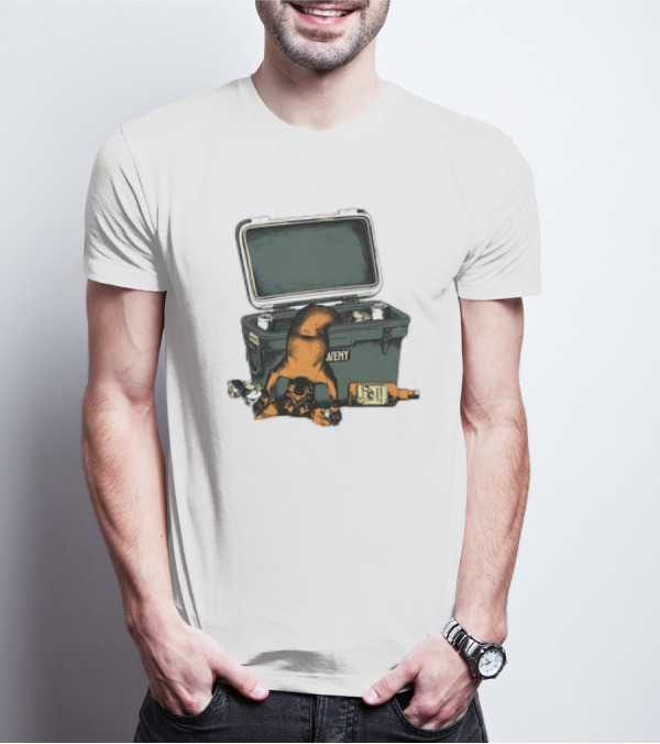 Whiskey Doxxie YETI Cooler Adventure T-Shirt