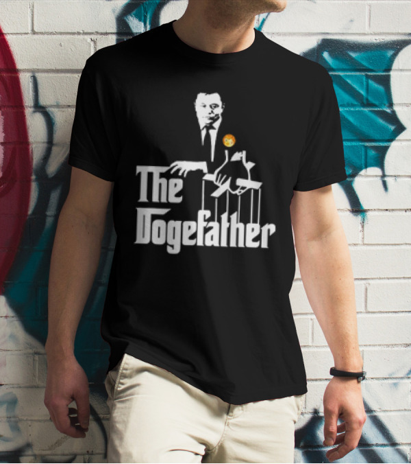 The Dogefather Elon Musk With Puppet And Doge Coin T-Shirt
