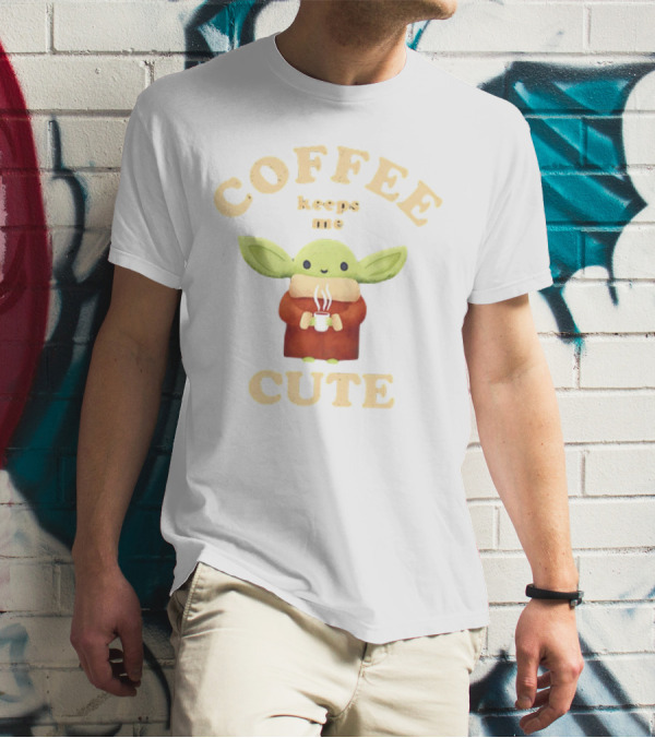 Coffee Keeps Me Cute Baby Yoda T-Shirt