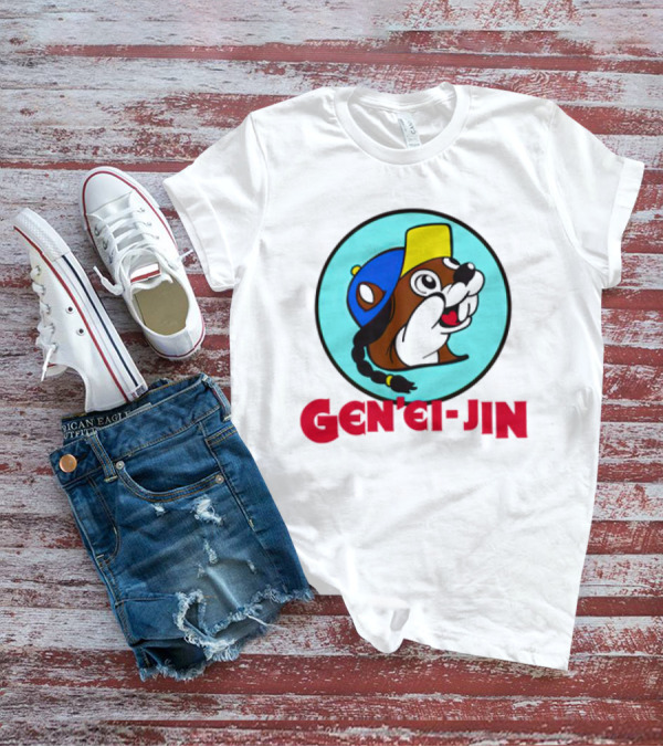 Buc-Ees Gen'ei-Jin Cap-Wearing Beaver Circle T-Shirt