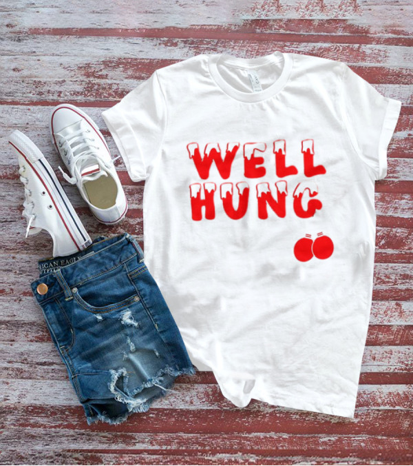 Well Hung Red Christmas Balls Snow-Capped Letters T-Shirt
