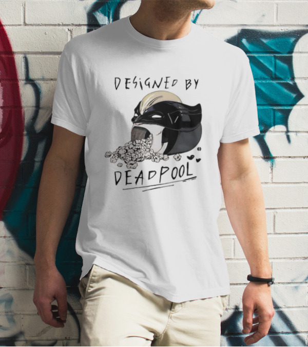 Marvel Designed By Deadpool Popcorn Vintage T-Shirt
