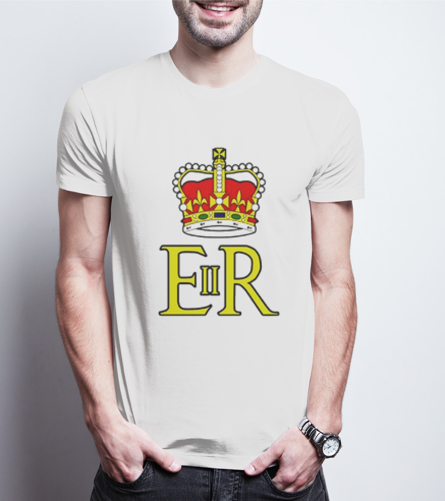 Elizabeth II ER Crown UK Monarch God Save The Queen Iconic Royal T-Shirt