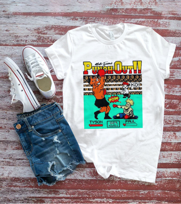 Mike Tyson’s Punch-Out KO Tyson POW Paul Round 2 Retro Game Boxing Match T-Shirt
