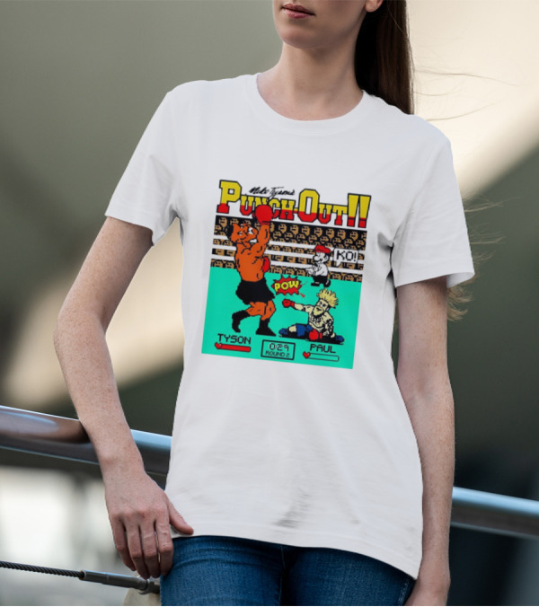 Mike Tyson’s Punch-Out KO Tyson POW Paul Round 2 Retro Game Boxing Match T-Shirt