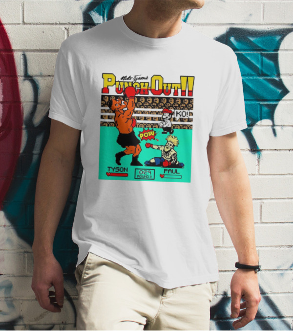 Mike Tyson’s Punch-Out KO Tyson POW Paul Round 2 Retro Game Boxing Match T-Shirt