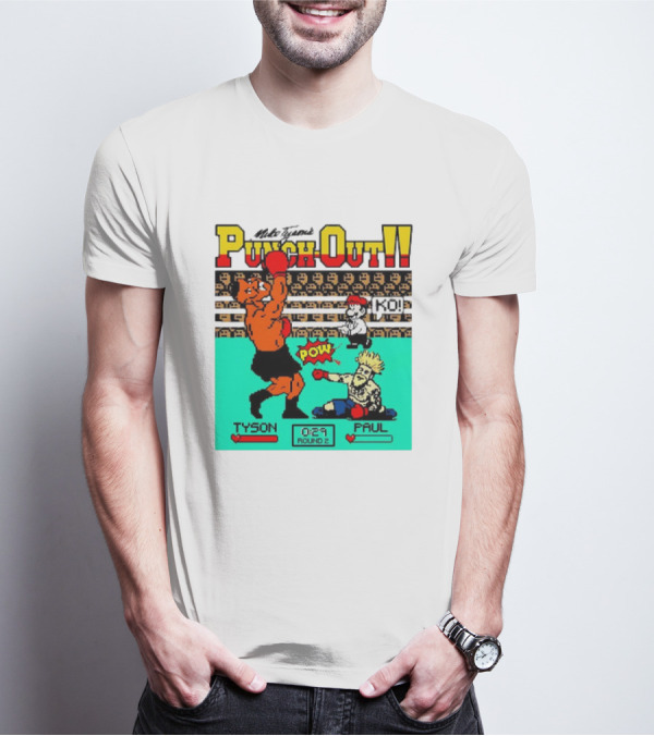 Mike Tyson’s Punch-Out KO Tyson POW Paul Round 2 Retro Game Boxing Match T-Shirt