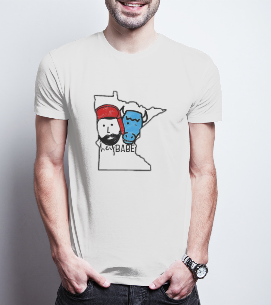 Hey Babe Cute Paul Bunyan Ox Minnesota Meme T-Shirt
