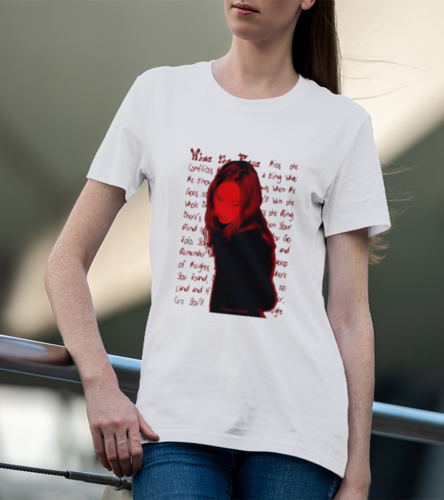 Fiona Apple When The Pawn Full Excerpt Bold Text Red T-Shirt
