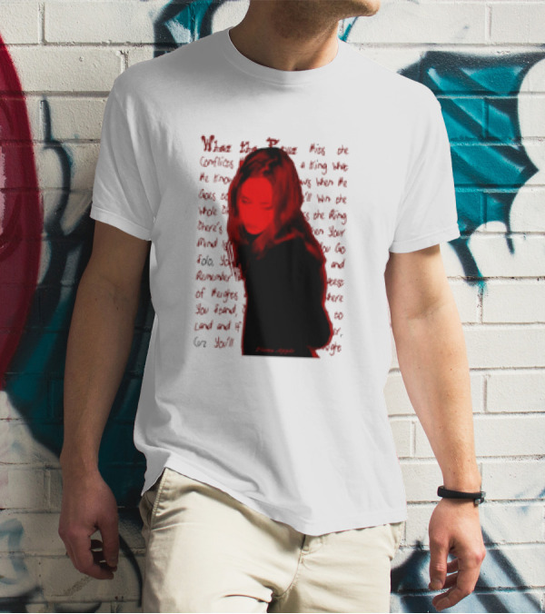 Fiona Apple When The Pawn Full Excerpt Bold Text Red T-Shirt