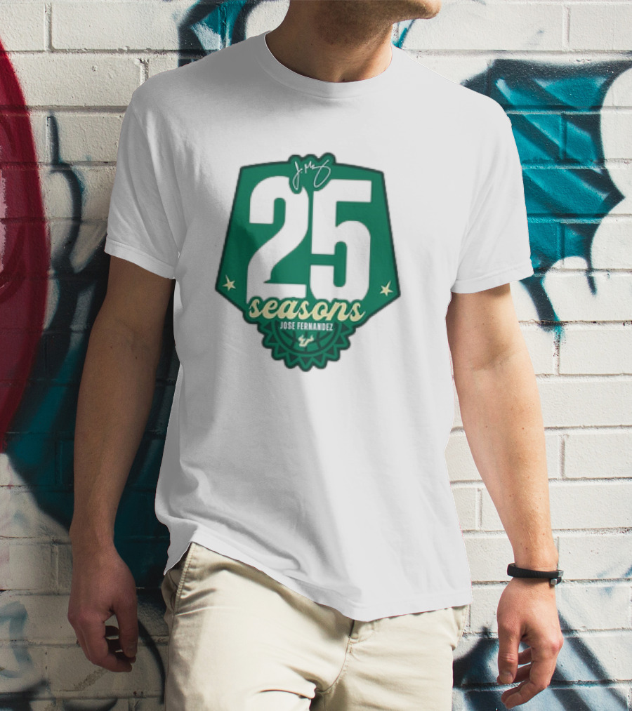 USF Women's Basketball 25 Seasons Jose Fernandez T-Shirt